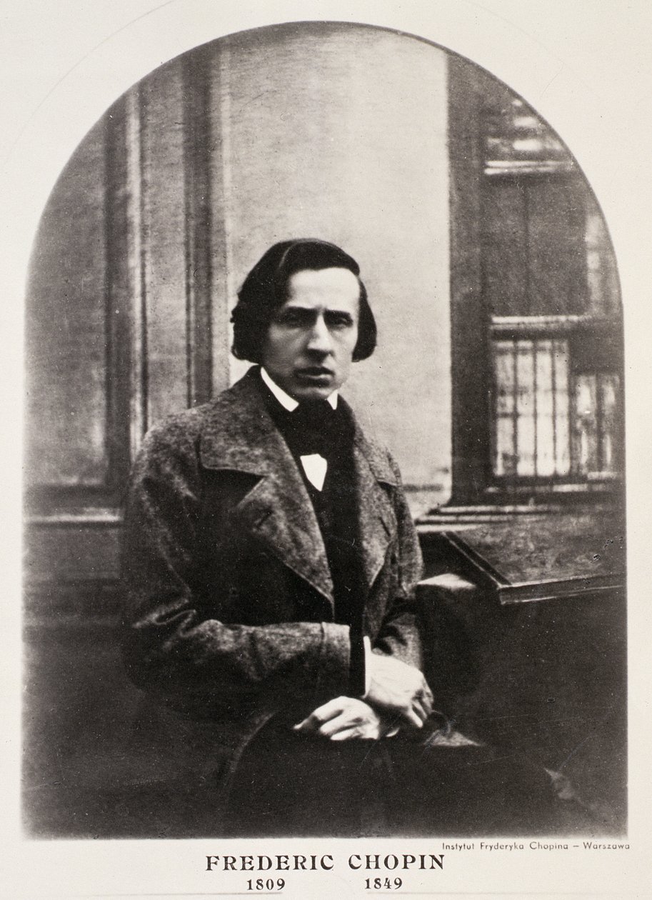 Frederic Chopin (1810-49) graverad från en daguerrotypi (fotogravyr) av French School