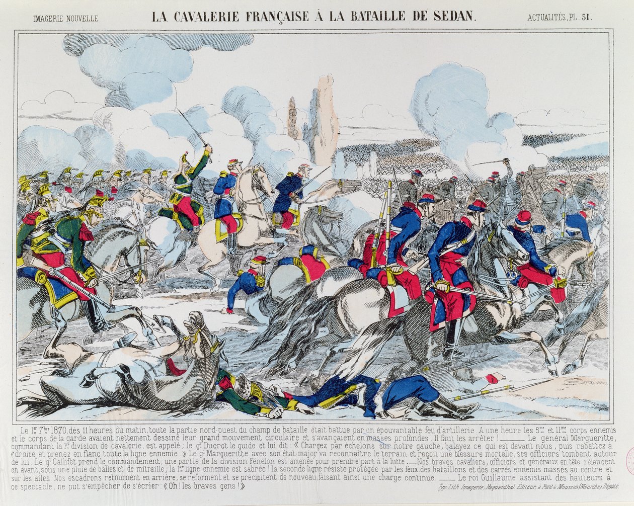 Franska kavallerietrupper vid slaget vid Sedan, 1 september 1870 av French School