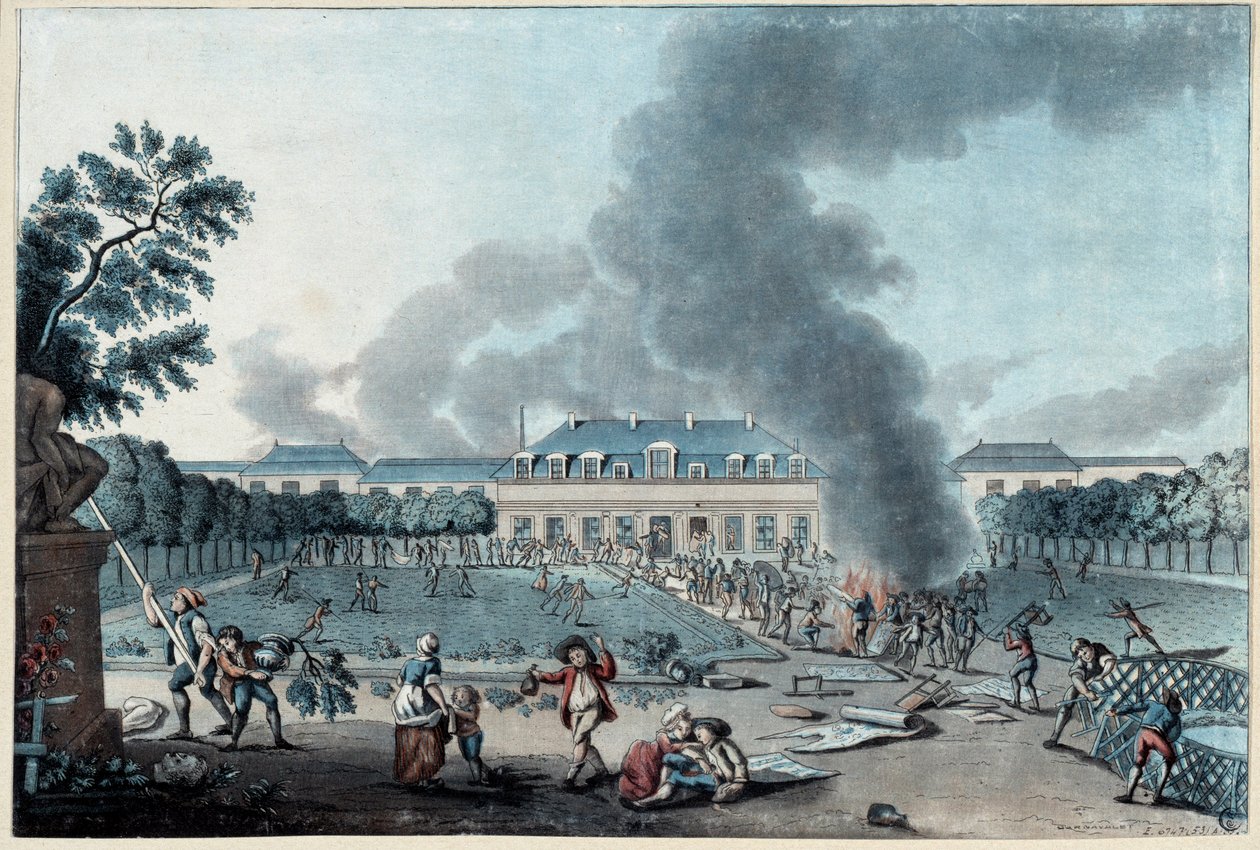Franska revolutionen: "" Reveillon 28 april tapettillverkning plundrade av French School