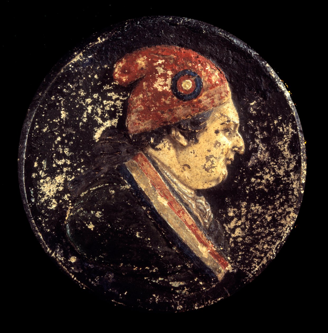 Franska revolutionen: Porträtt av Louis XVI frygisk hatt. 1700-talet. Paris, Musée Carnavalet av French School