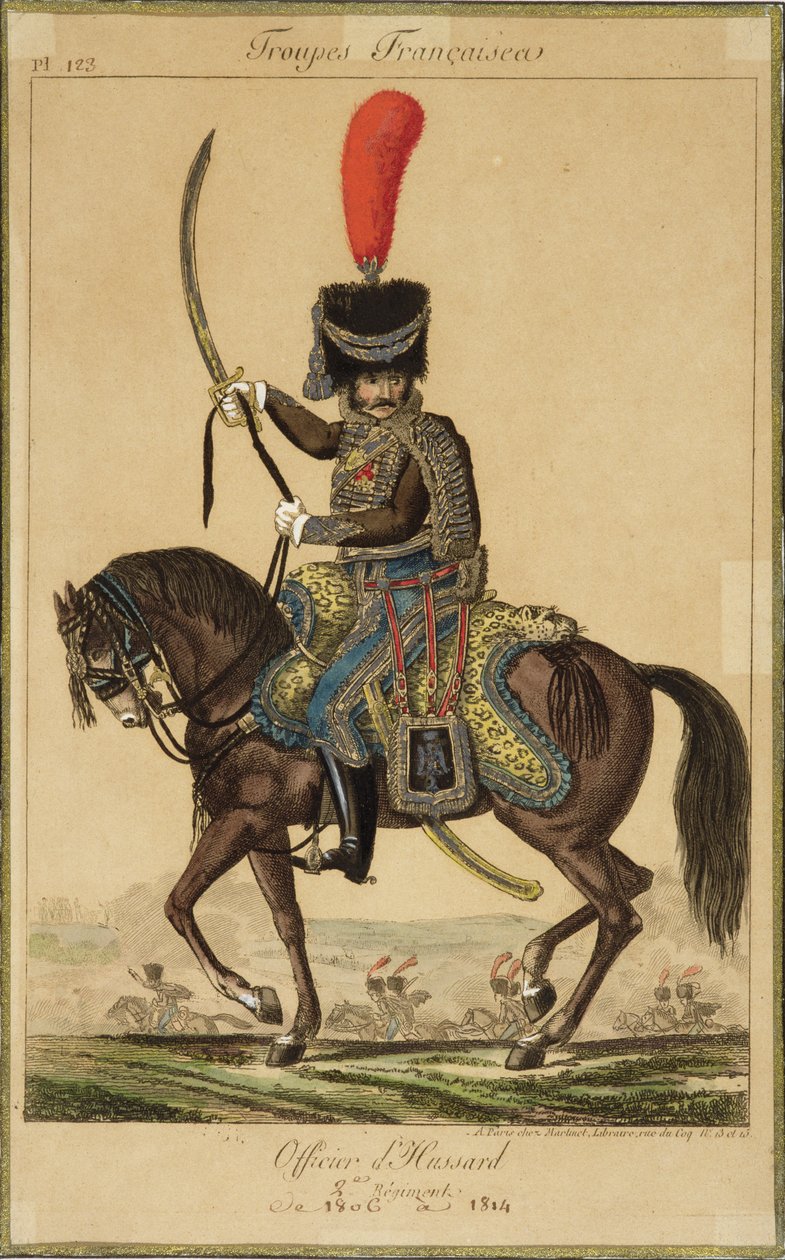 French Troops: An Officer of the Hussars, från 1806 till 1814, utgiven av Martinet Libraire, Paris av French School