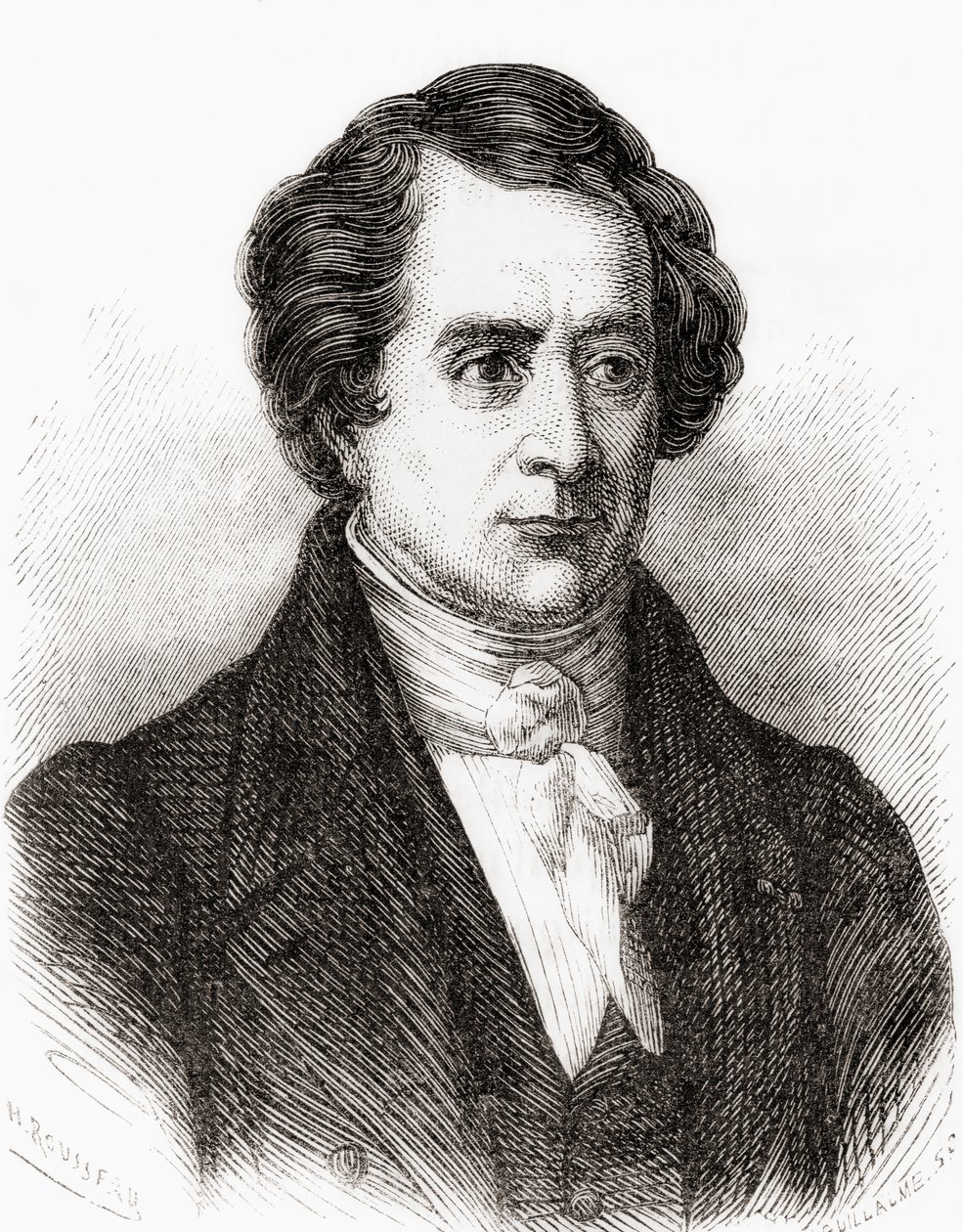 Franske matematikern Dominique Francois Jean Arago, aka Francois Arago, från Les Merveilles de la Science, pub.1870 av French School