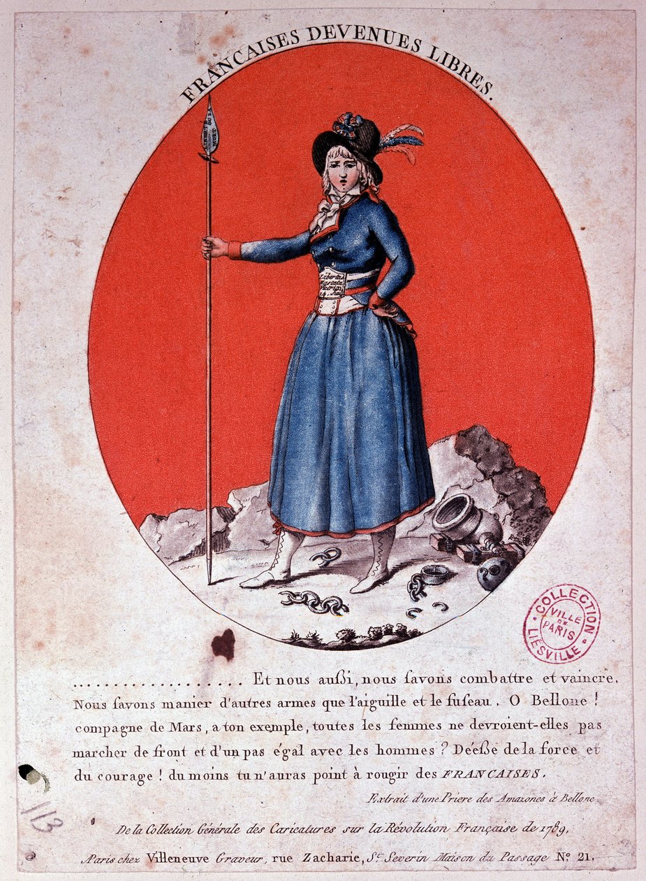 Franska män blev fria 1789 - gravyr, Carnavalet. av French School