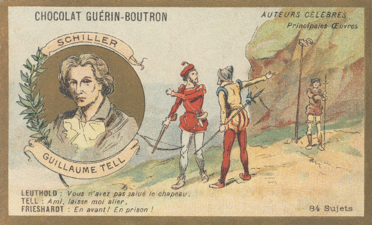 Friedrich von Schiller (1759-1805), tysk poet, dramatiker och författare, författare till "Guillaume Tell", drama (1804) av French School