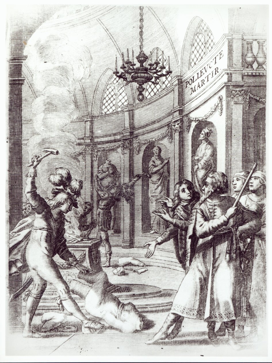 Frontispice for Polyeucte av Pierre Corneille (1606-84) publicerad 1643 av French School