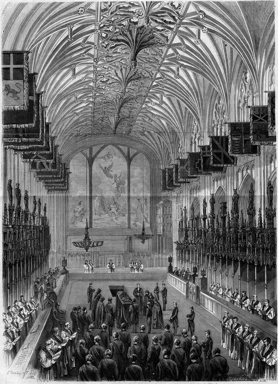 Begravning av Prins Albert (1819-1861), maka till drottning Victoria av England, i St. George