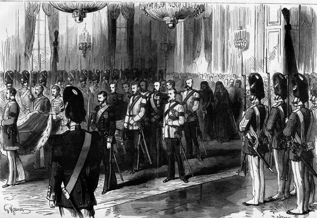 Begravning av den ryska imponen Maria Alexandrovna av French School