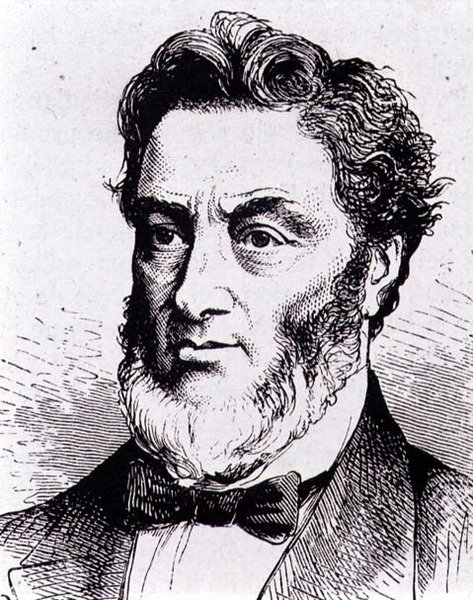 Gabriel-Claude-Jules Favre (1809-1880) fransk politiker (gravyr) av French School