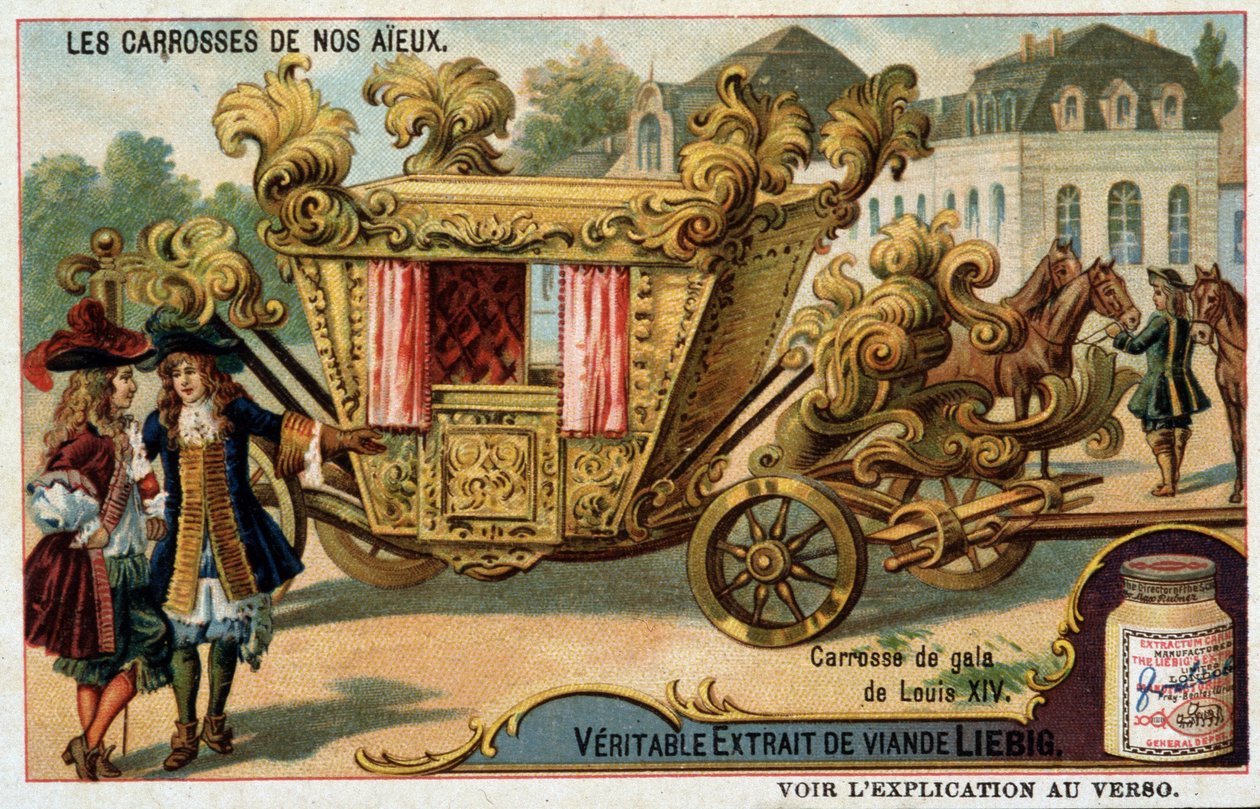 Galavagn av Ludvig XIV - Liebig-kromolitografi, början av XX-talet av French School