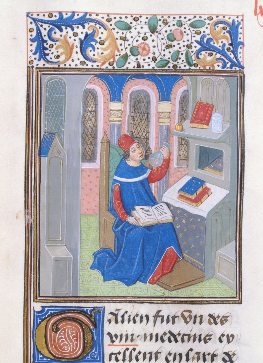 Galen, från History of the Philosophers, sent 1400-tal av French School