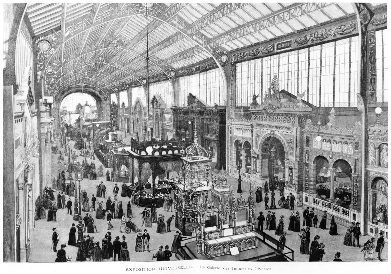 Gallery of the Various Industries, Universal Exhibition, Paris, 1889 av French School