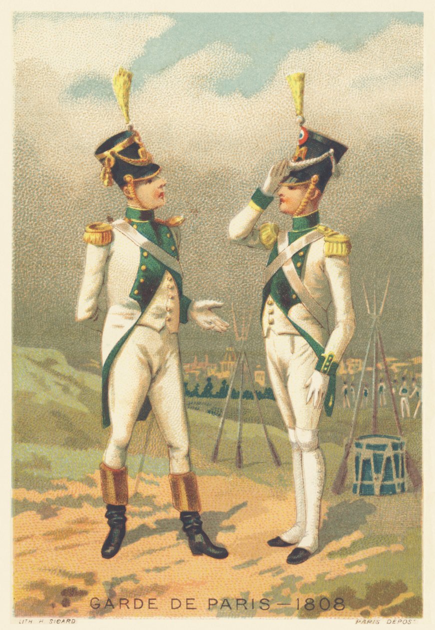 Garde de de Paris 1808 (Enhet ansvarig för upprätthållandet av ordningen i Paris, skapad 1802 och upplöst 1812) av French School