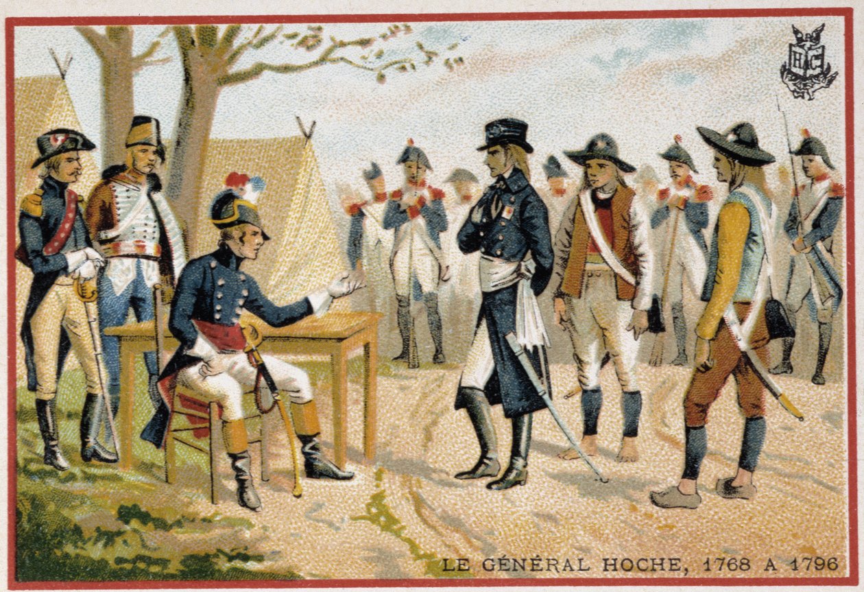 General Hoche före vendéerna 1795 (Pacification of the Vendee). av French School