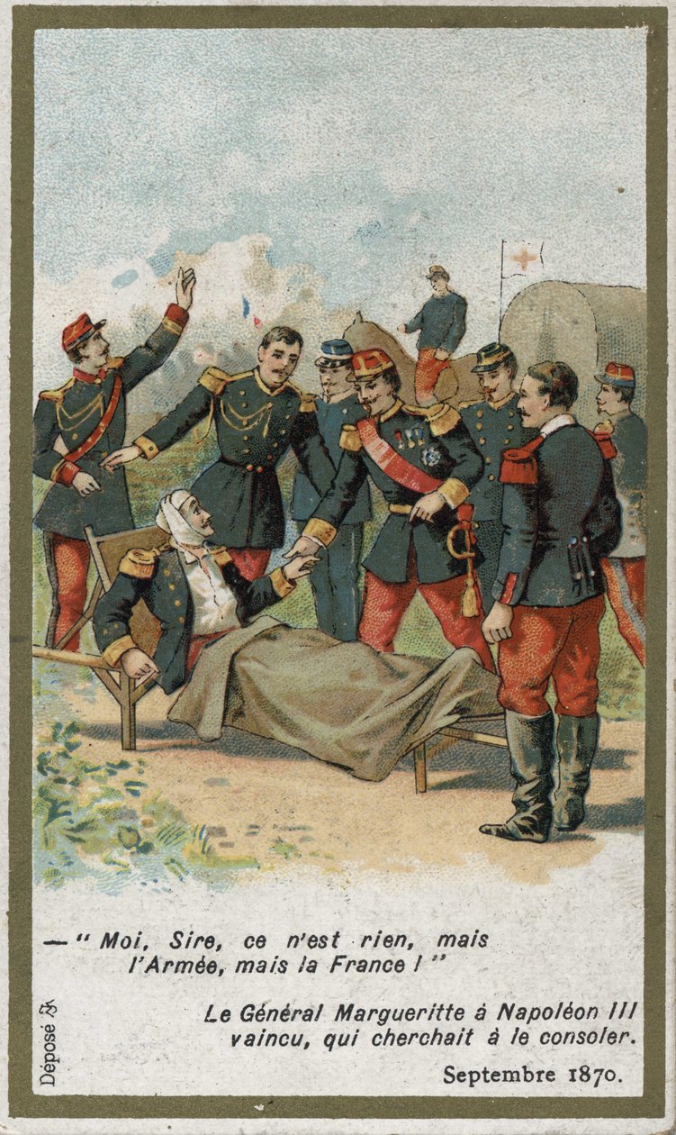 General Jean Auguste Margueritte skadades dödligt under slaget vid Sedan den 2 september av French School