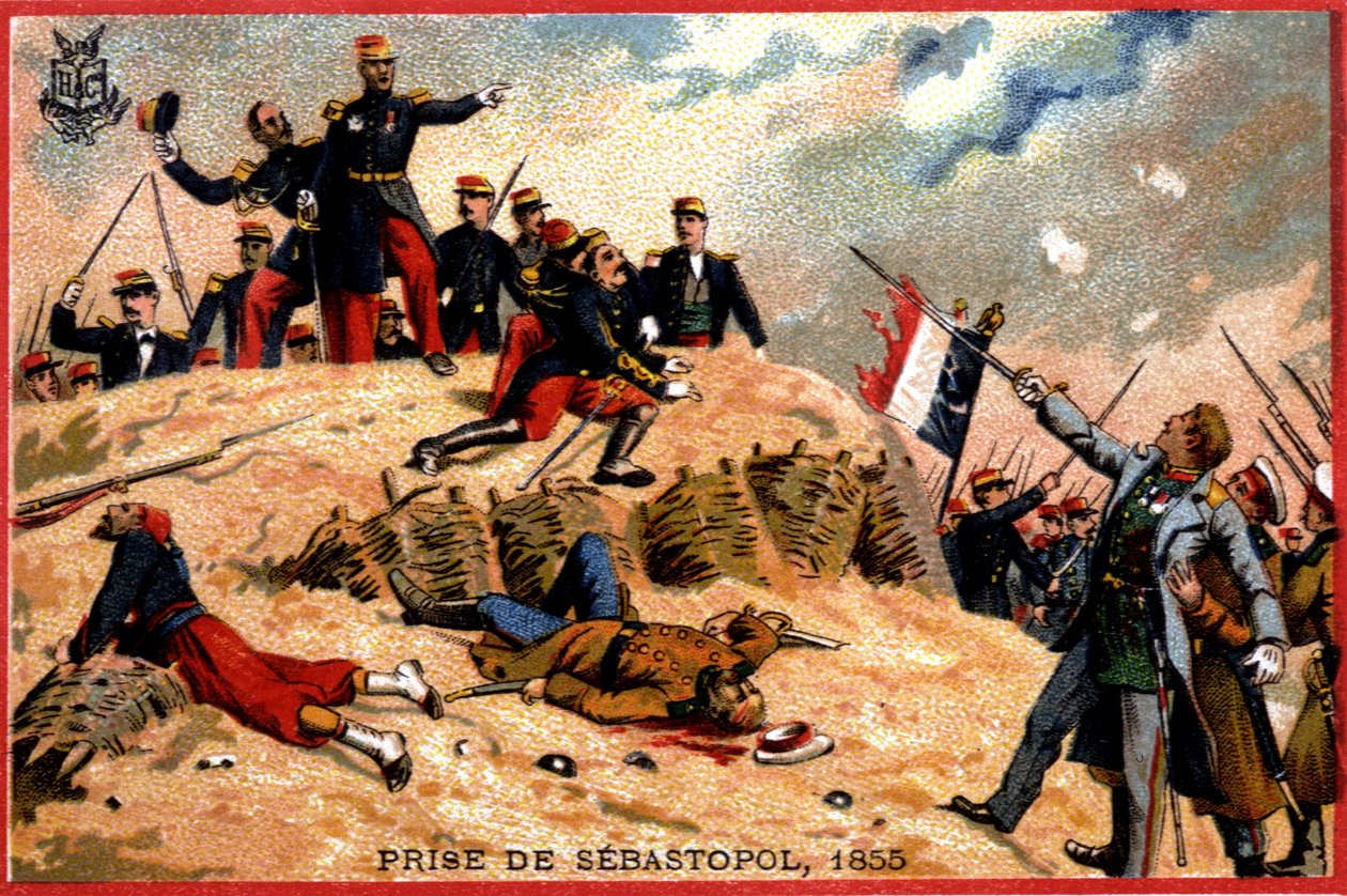 General Pelissier vid erövringen av Sevastopol av French School