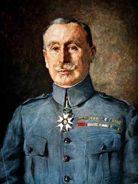 General Robert Nivelle (färg litho) av French School