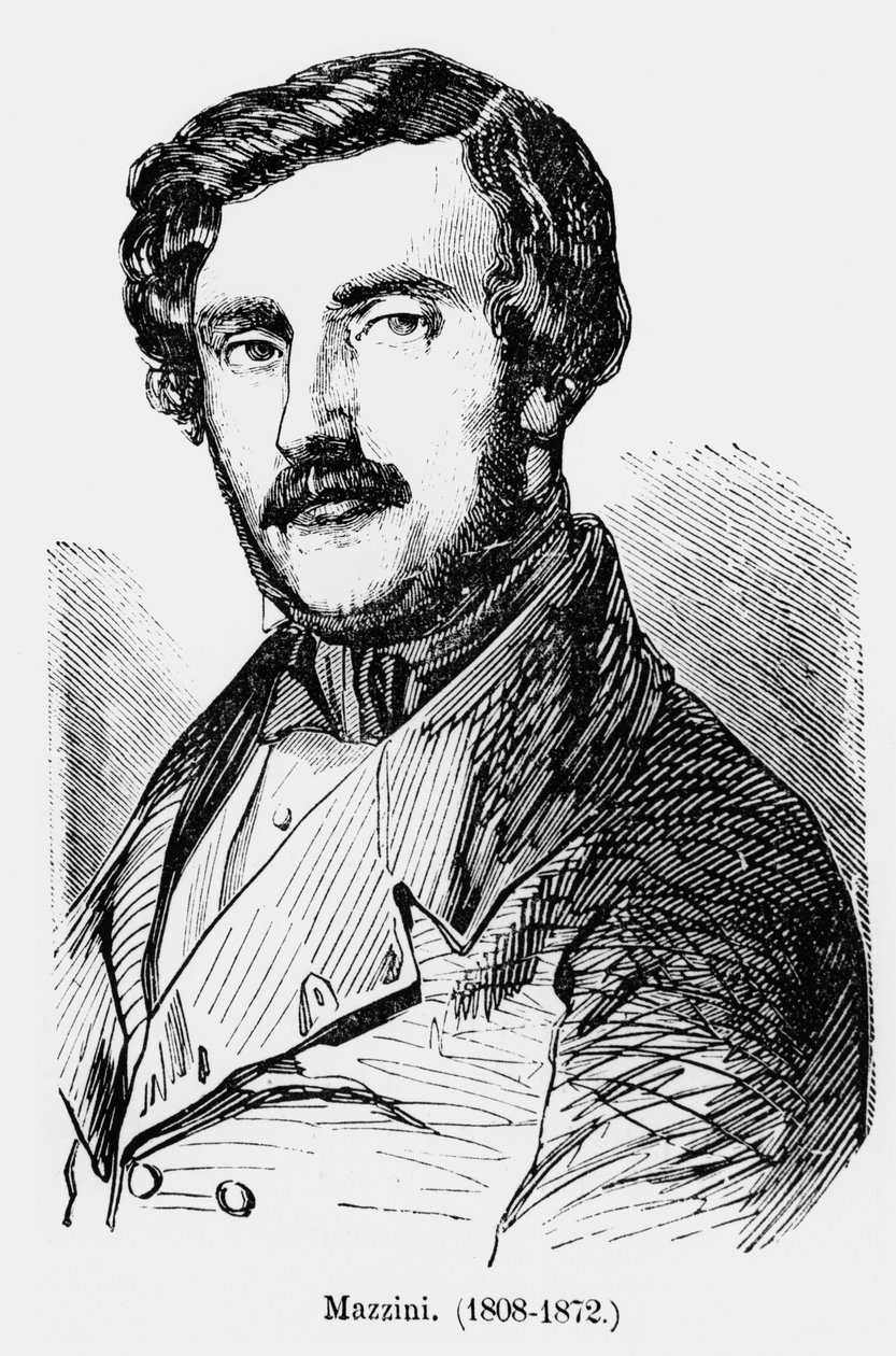 Giuseppe Mazzini (1805-72) ca 1850 av French School