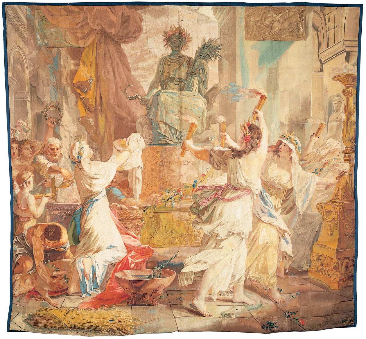 Gobelins gobeläng känd som "Summer" eller "The Feasts of Ceres" av French School