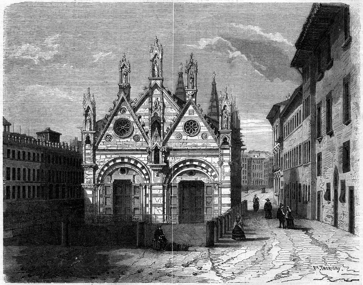 Gotisk arkitektur: yttre vy av kyrkan Santa Maria della Spina (1200-talet-1300-talet) i Pisa (Pisa), Italien av French School