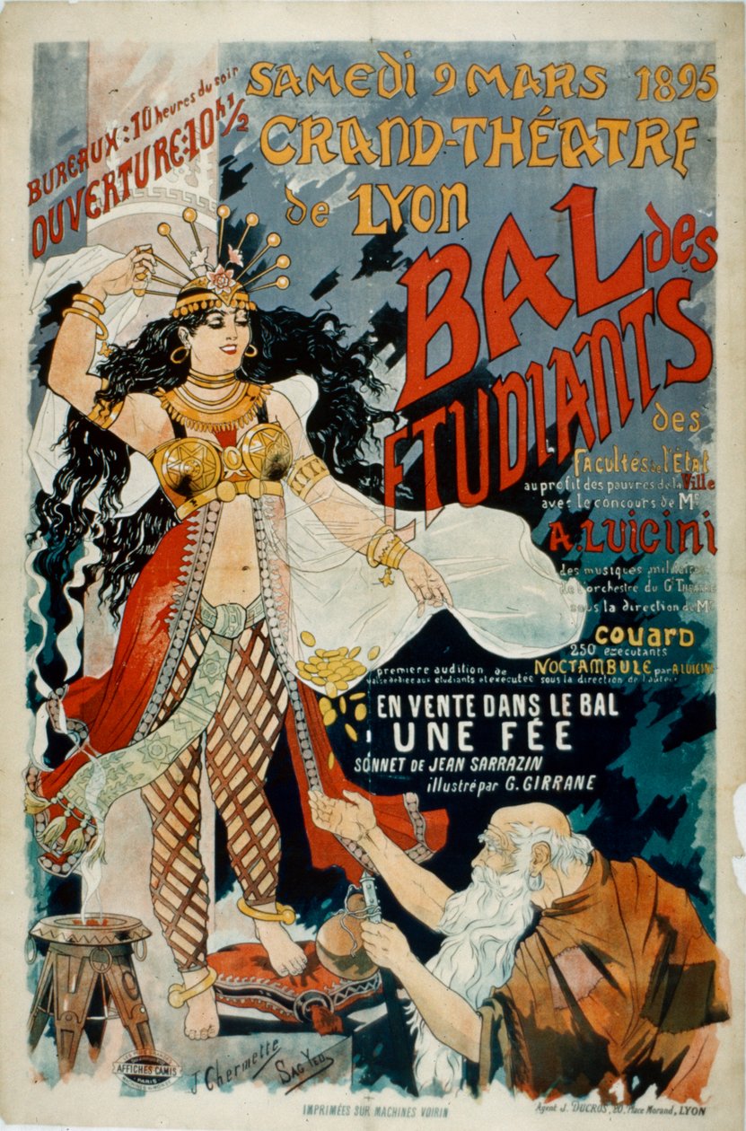 Affisch Grand Theatre de Lyon av French School