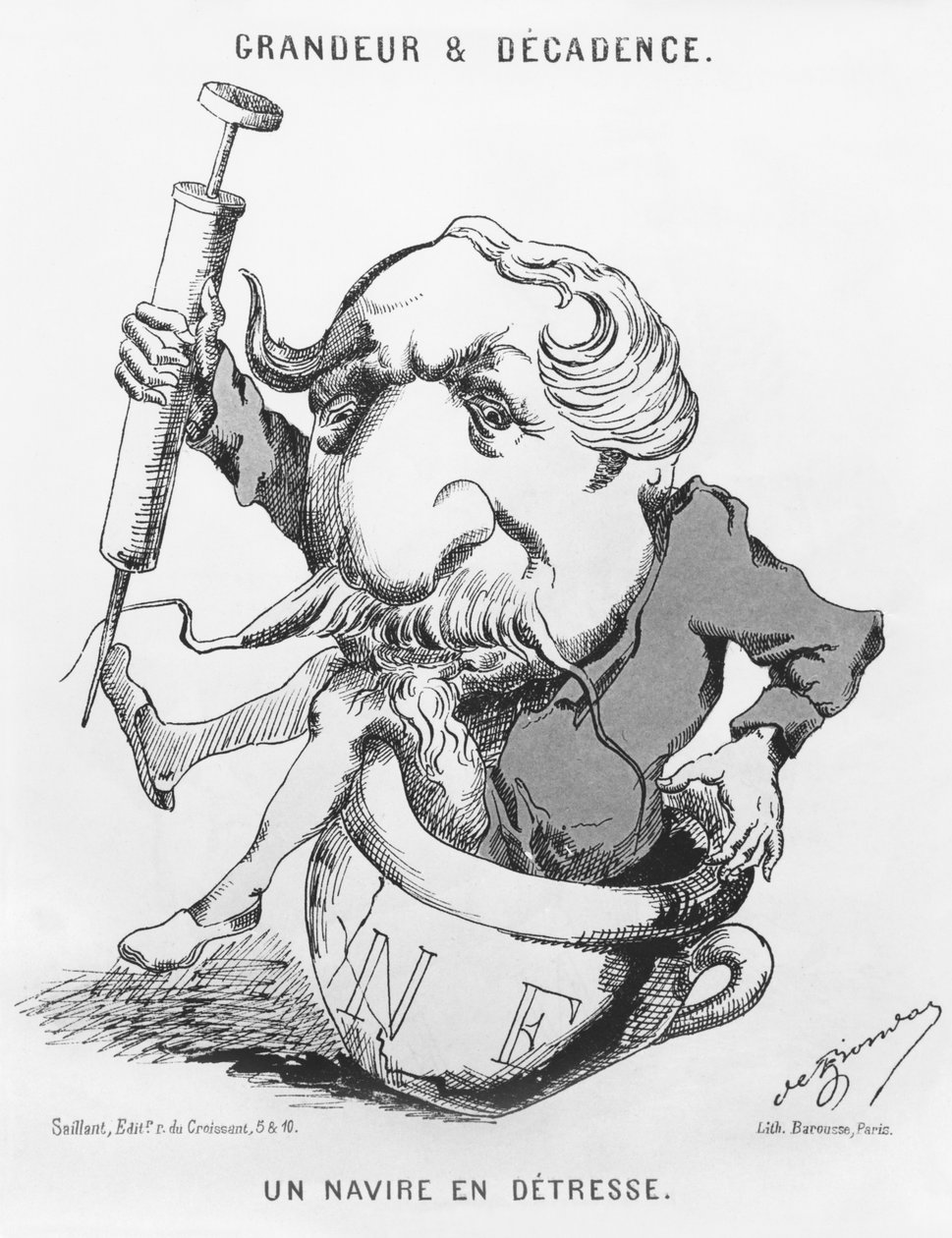 Storhet och dekadens av kejsar Napoleon III (1808-73) c.1870 av French School