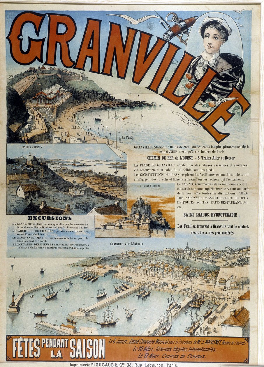 Granville - Western Railway Advertising Poster, sent 1800-tal av French School