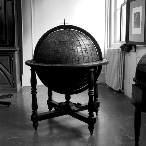 Great Globe for Teaching, beställd 1833 till Hesteter av Institute for Young Blind i Paris (brons) (s/v foto) (se 163937 för detaljer) av French School