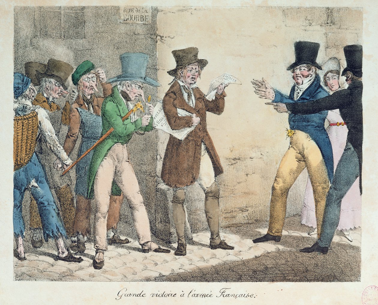 Den franska arméns stora seger, tillkännagivande om seger i slaget vid Trocadero, september 1823 av French School