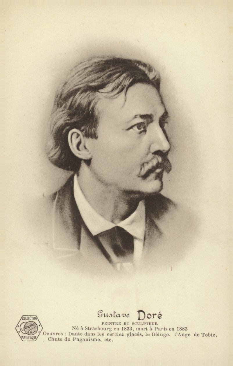 Gustave Dore, fransk konstnär och illustratör (litografi) av French School