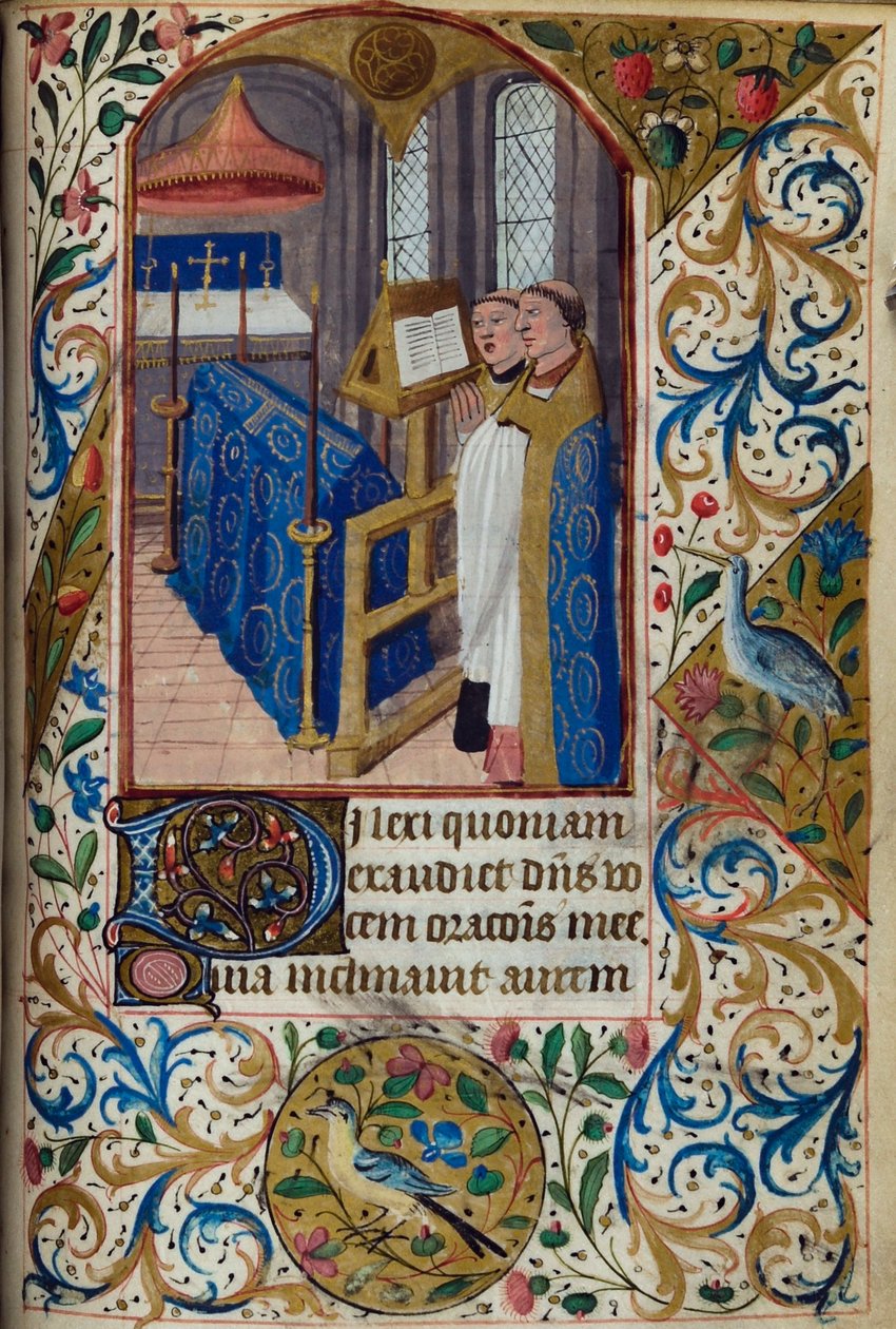 H/L-3-3 fol. 108r Office of the Dead, från Book of Hours, Use of Paris, mitten av 1400-talet av French School