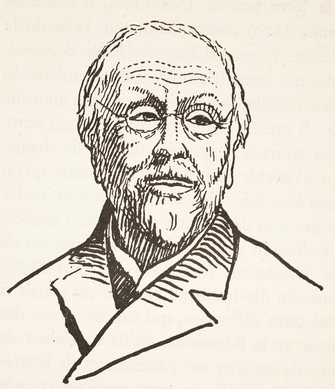 H. Taine, kopia av Boris Mestchersky (d.1957), illustration från Histoire de la Nation Francaise, Sciences, Volumes I & II, av Gabriel Hanotaux (1853-1944), 1924 av French School