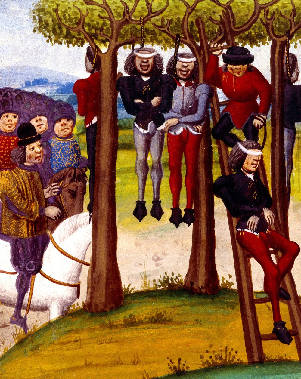 Hängning av bönder 1422, illustration från 