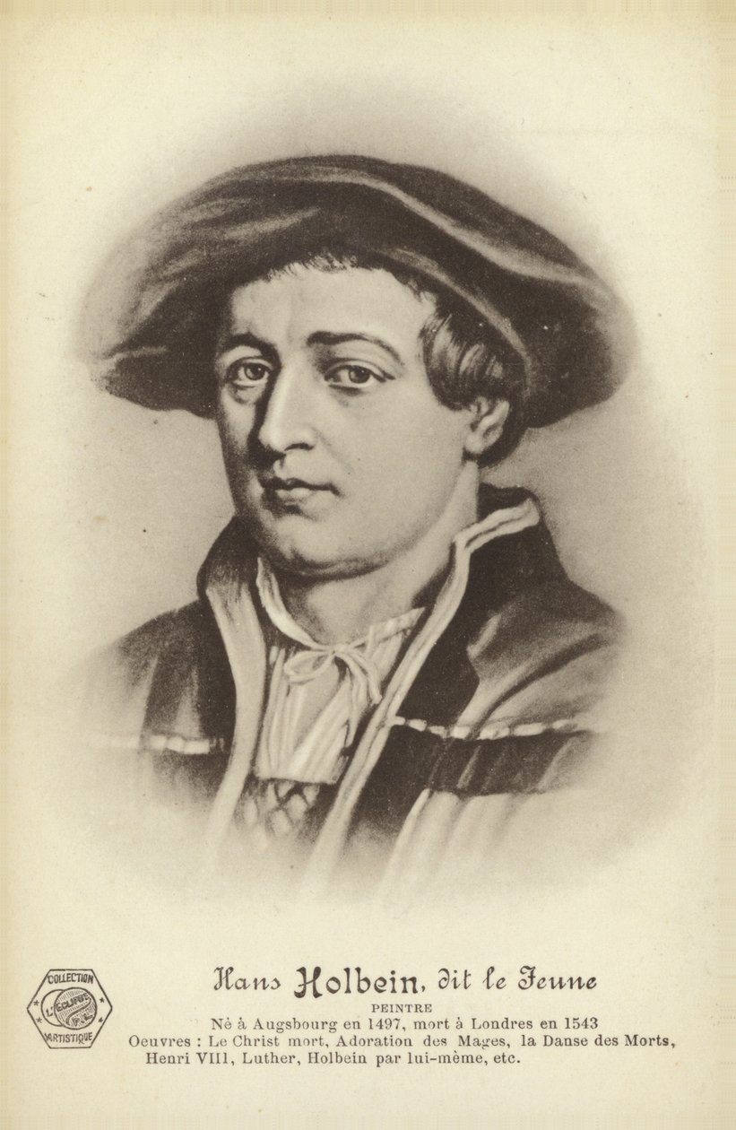 Hans Holbein den yngre, tysk målare (litografi) av French School