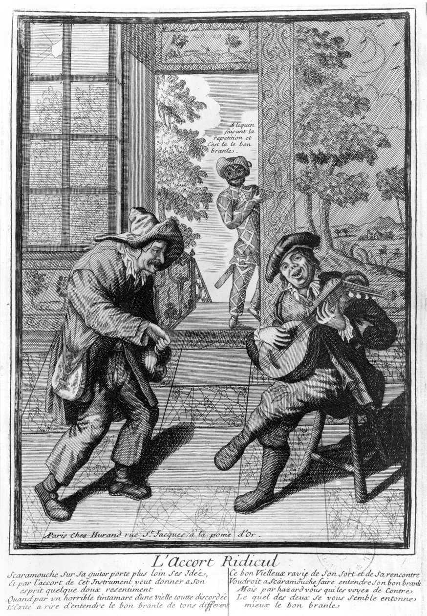 Harlequin och Scaramouche av French School