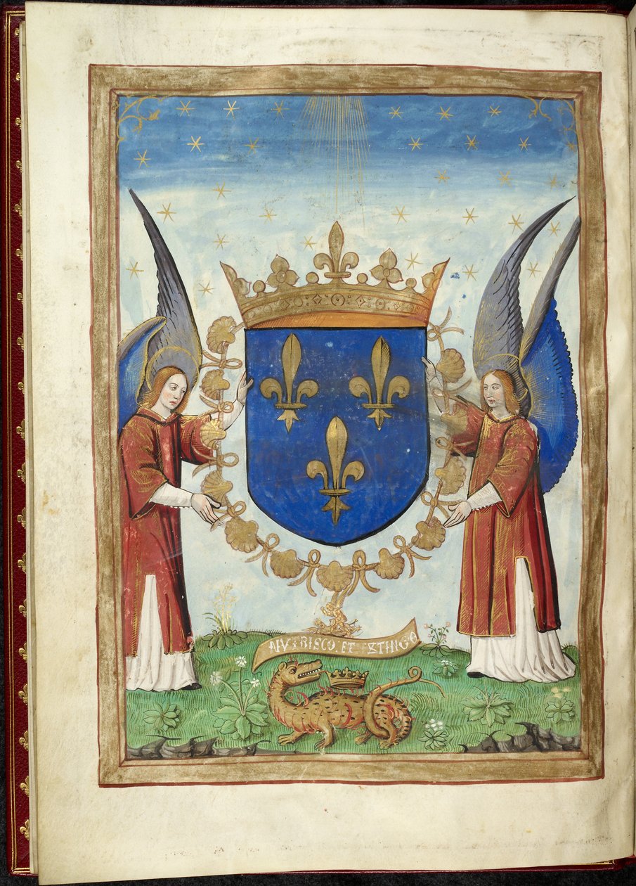 Harley 4939 f. 6v, Armorial-sida från History of the Wars of the Romans