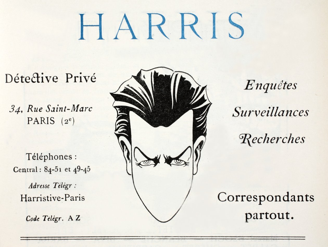 Harris - Privatdetektiv (pochoirtryck) av French School