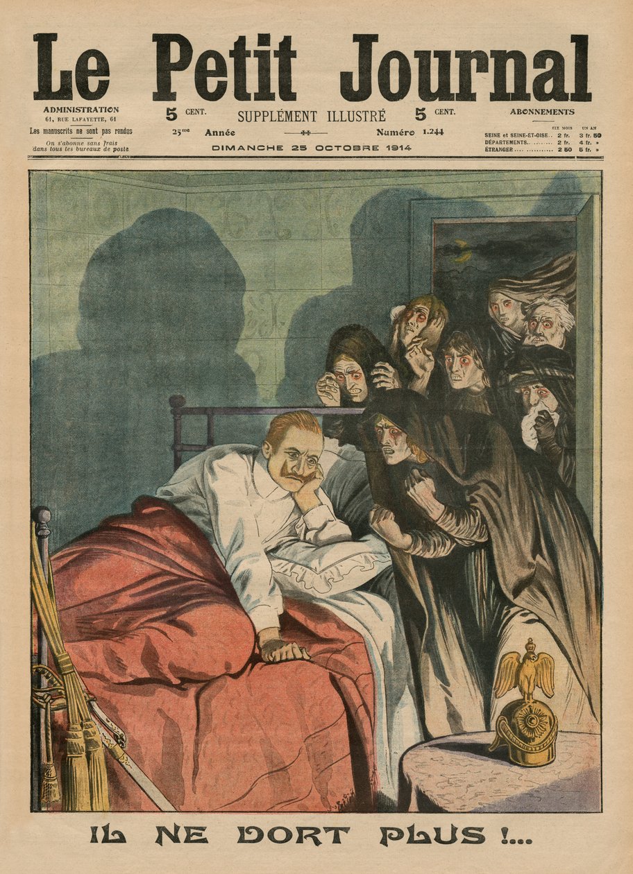 Han sover inte längre!, illustration på framsidan från 