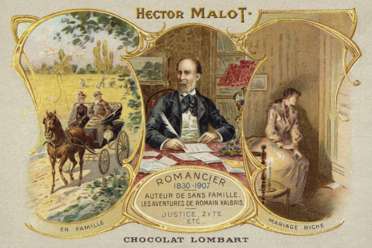 Hector Malot, fransk romanförfattare (chromolitho) av French School