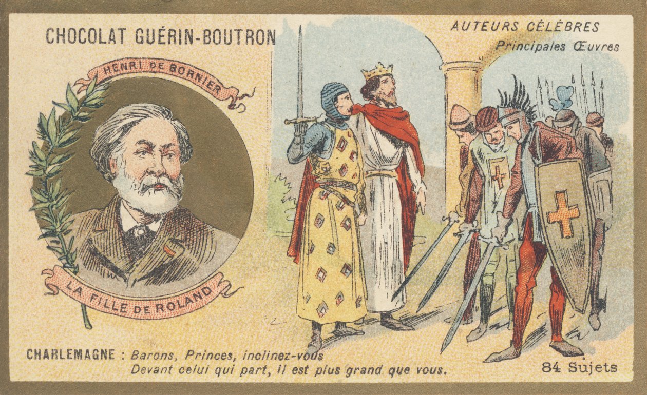 Henri de Bornier (1825-1901), dramatiker, poet, fransk författare, författare till "La fille de Roland", drama i 4 akter av French School