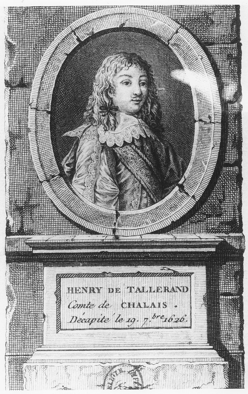 Henri de Talleyrand, greve av Chalais (gravyr) av French School
