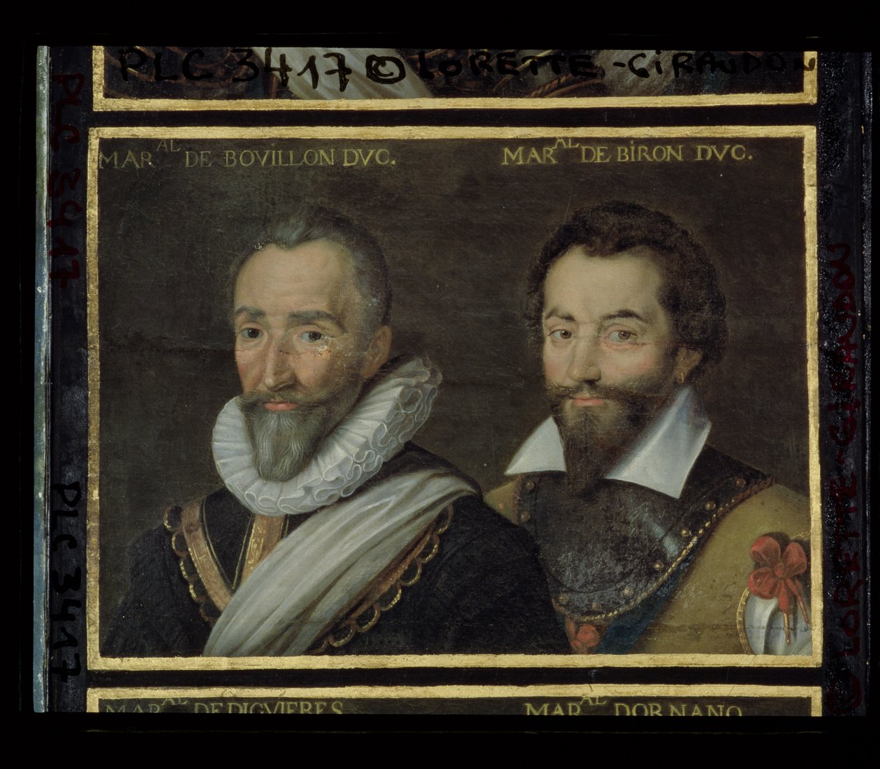 Henri de la Tour dAuvergne (1555-1623) hertig av Bouillon och Charles de Gontaut (1562-1602) hertig av Biron, 1617-38 av French School
