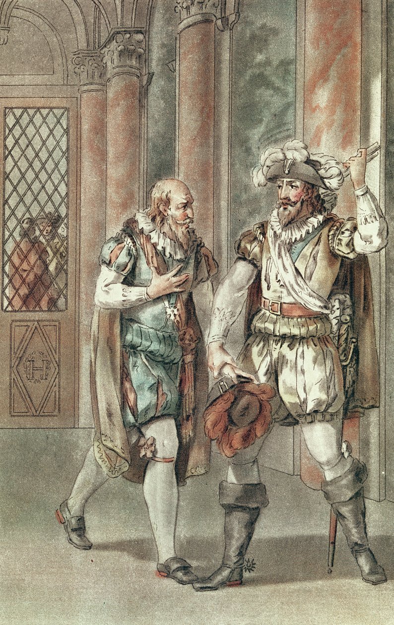 Henrik IV samtalar med Sully av French School
