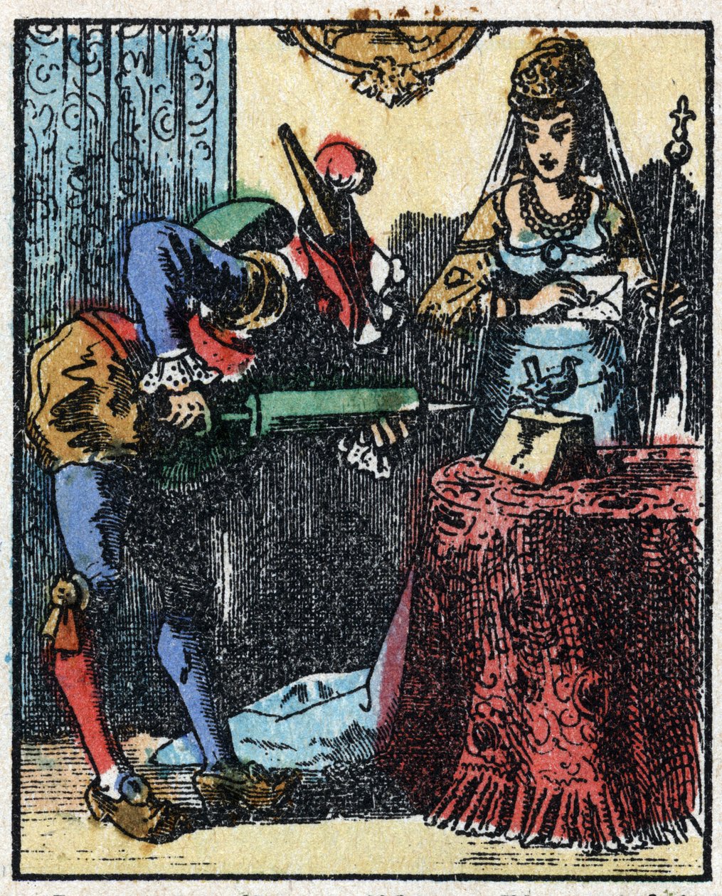 Historia om Dr. Pulcinella (Polichinelle). Trästick av Imaging Pellerin - Epinal, sd. Sent 1800-tal. av French School