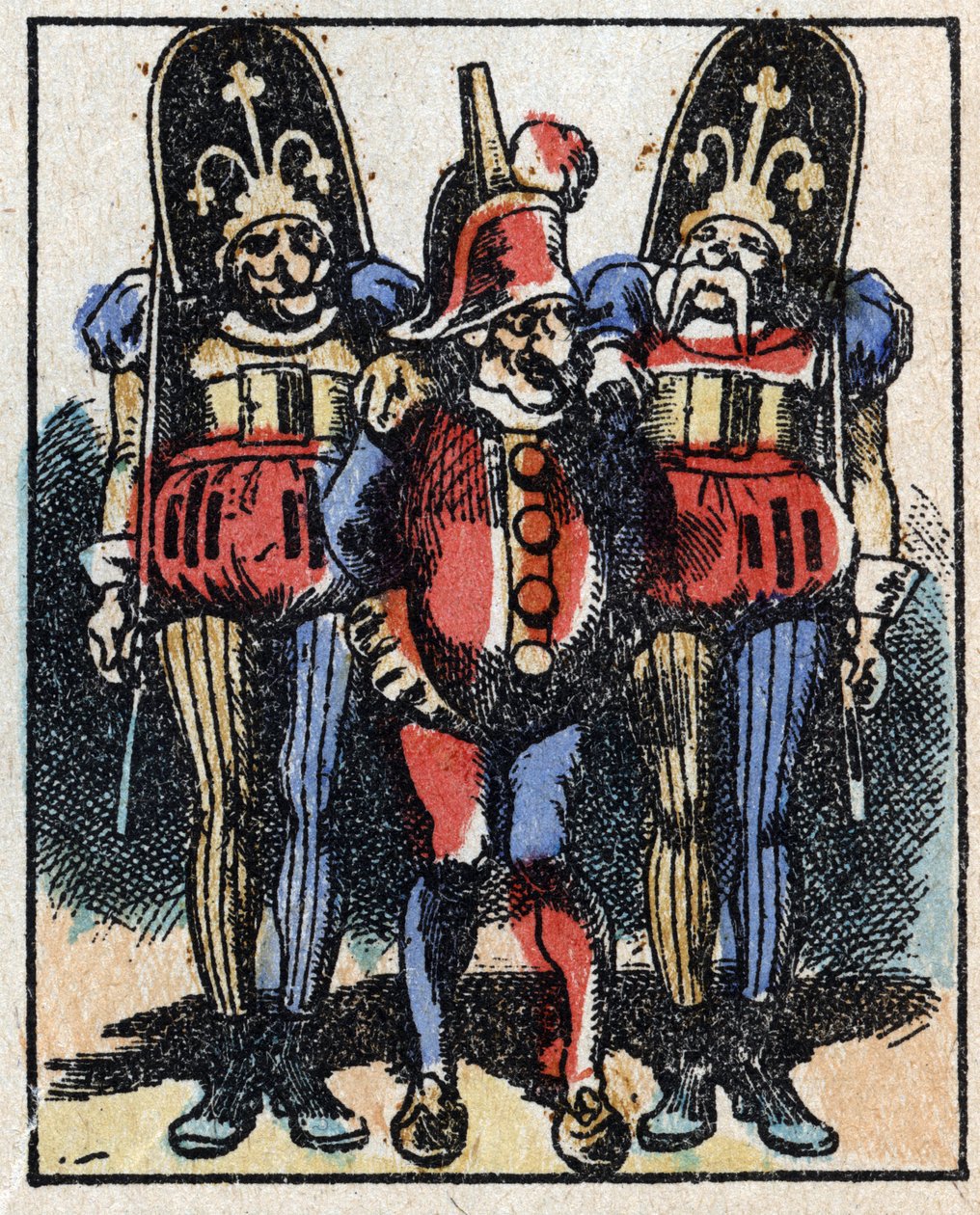 Historia om Dr. Pulcinella (Polichinelle). Trästick av Imaging Pellerin - Epinal, sd. Sent 1800-tal. av French School