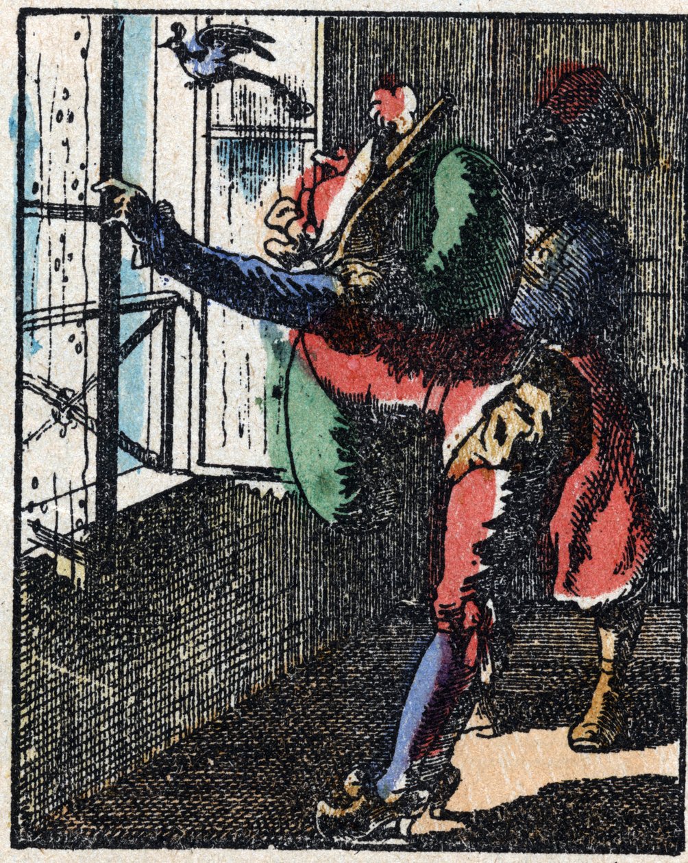 Historia om Dr. Pulcinella (Polichinelle). Trästick av Imaging Pellerin - Epinal, sd. Sent 1800-tal. av French School