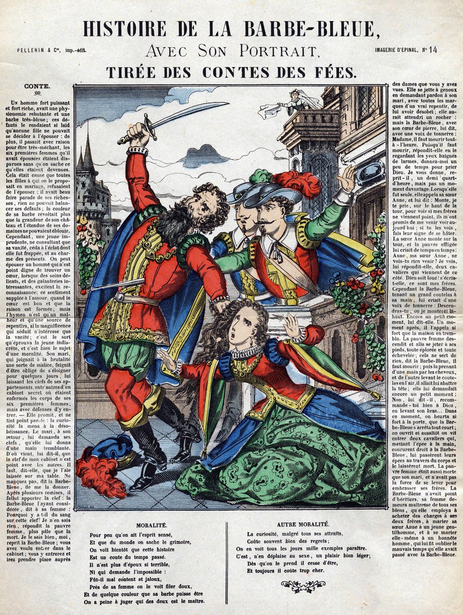 Bluebeards historia, bild av 1800-talets ryggrad av French School