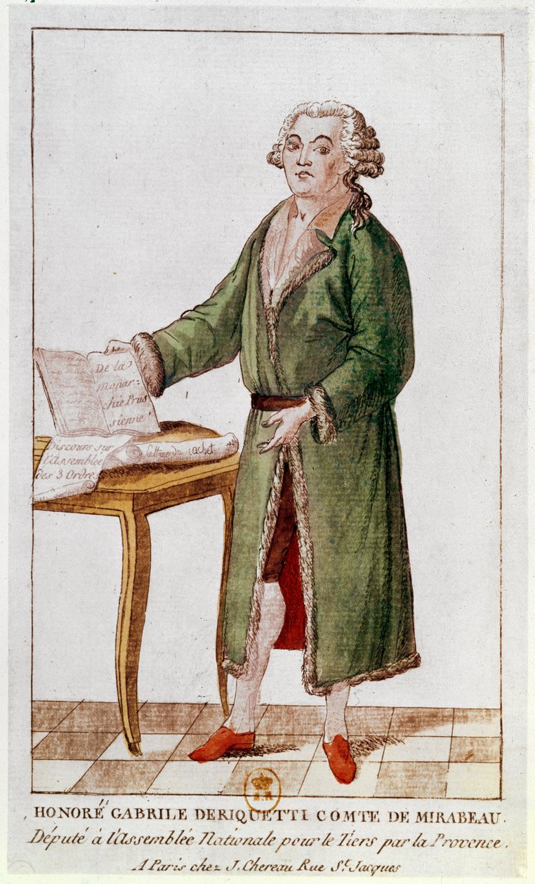 Ære Gabriel Riqueti Mirabeau (1749-91) swed av French School