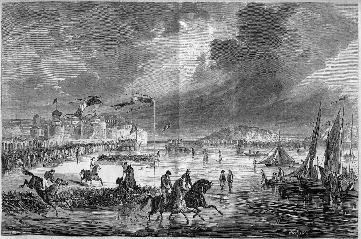 Ridning: stort derby i väst på stranden Saint Malo (Saint-Malo), Ille och Vilaine (35) av French School