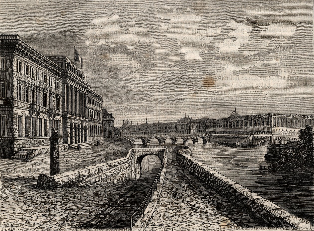 Hotel de la Monnaie - Gravyr i "" Fysisk, civil och moralisk historia i Paris: från de tidigaste historiska tiderna till idag" av Jacques Antoine Dulaure av French School