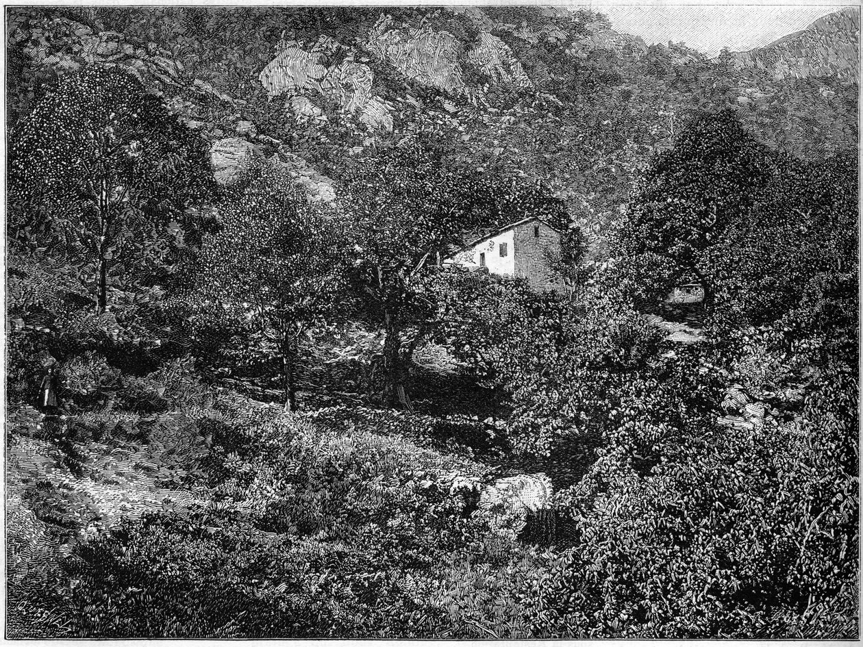 Banditernas hus i Pentica på Korsika. av French School
